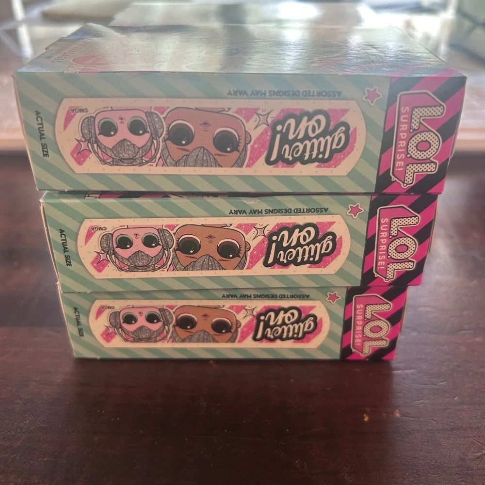 LOL Surprise Bandages 6 Boxes‎ 14 ct Sterile Adhesive Fun Designs Band-Aids New